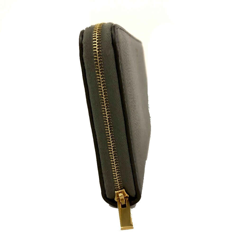 Celine Logo Leather Zip Around Long #193691C69 - Picture 2 of 8